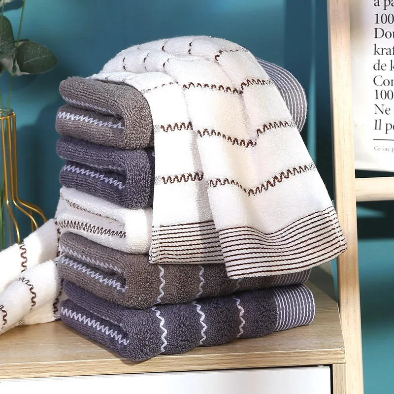 3PCS Bathroom Towel Set 2pcs Hand Face Towels 35X75cm and Oversized Bath Towel 70x140cm Personalized Gift Cotton Towel 241225