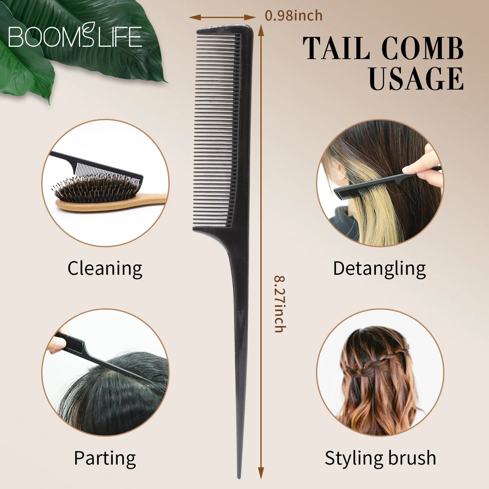 Head Massage Brush Steel Hair Brush Wood HairBrush With Steel Needle Scalp Airbag Hair brush For Hair Combing 241225