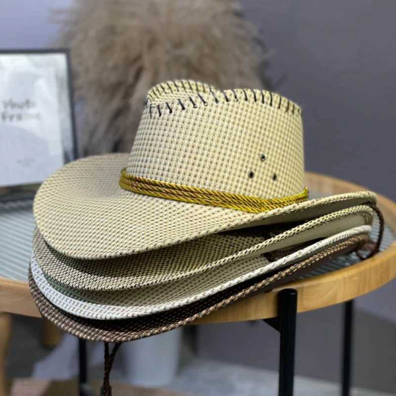 European retro cowboy hat farm sun protection hat big hat Brim sun protection effect is better W241225