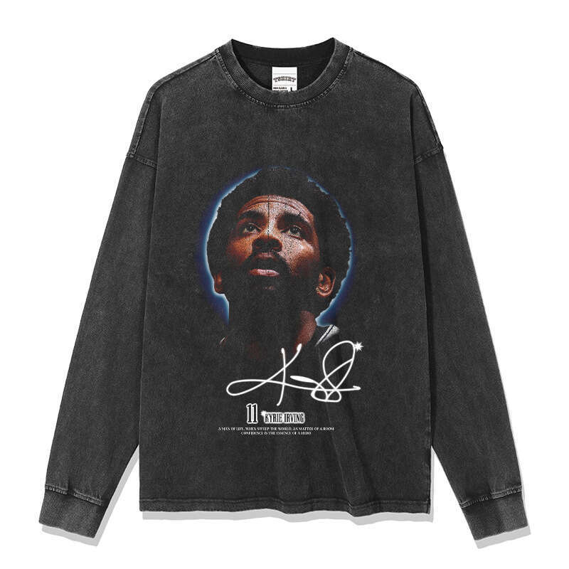 BC Irving Big Head Printed American T-shirt Short Sleeve Pure Cotton Round Neck Hoodie for Men and Women