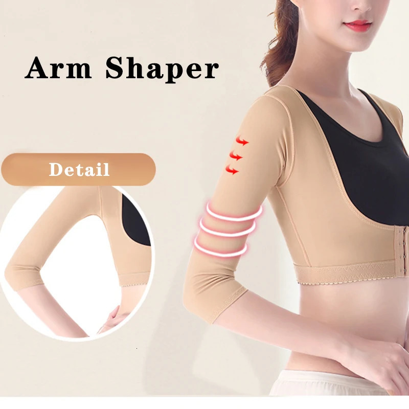 Posture Corrective Women Bust Push Up Body Shaper Seamless Arm Slimming Underwear Tops 241225