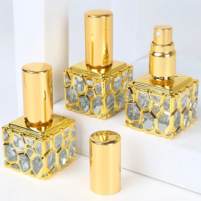 1Pcs 10ml Portable Glass Refillable Perfume Bottle Empty Perfume Cosmetics Container Atomizer Sprayer Travel Cosmetic Tool 241225