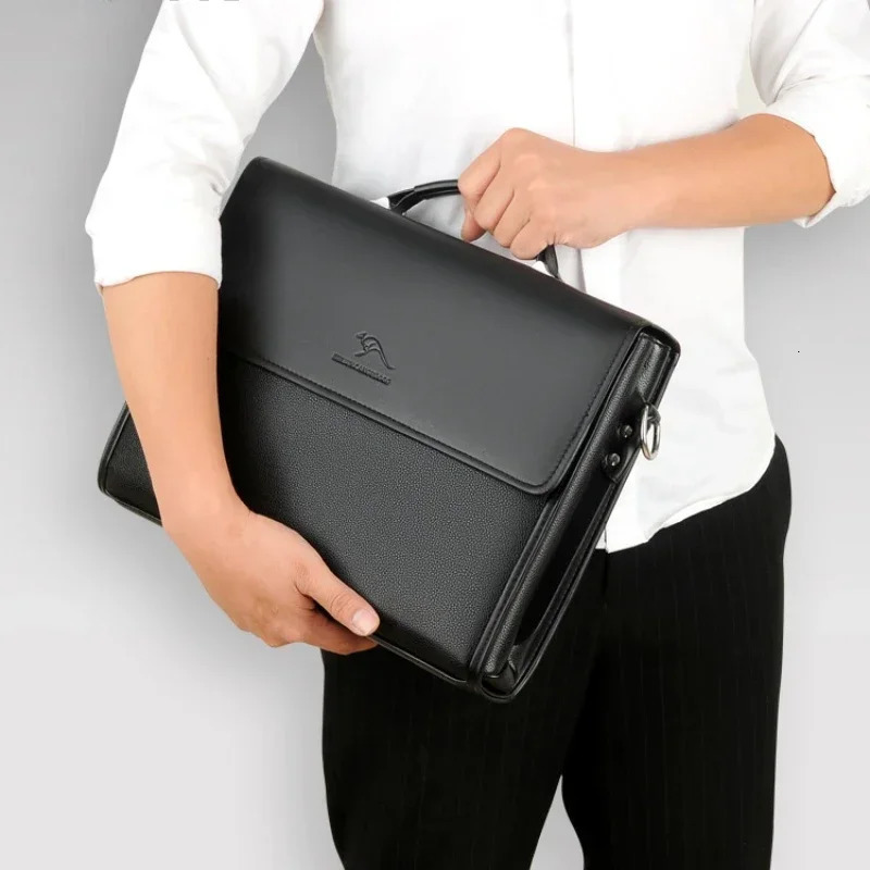Mens Tote Bag Pu Leather Briefcase Handbags for Men Large Man Laptop Bags Business Male Shoulder Crossbody Bag 241225
