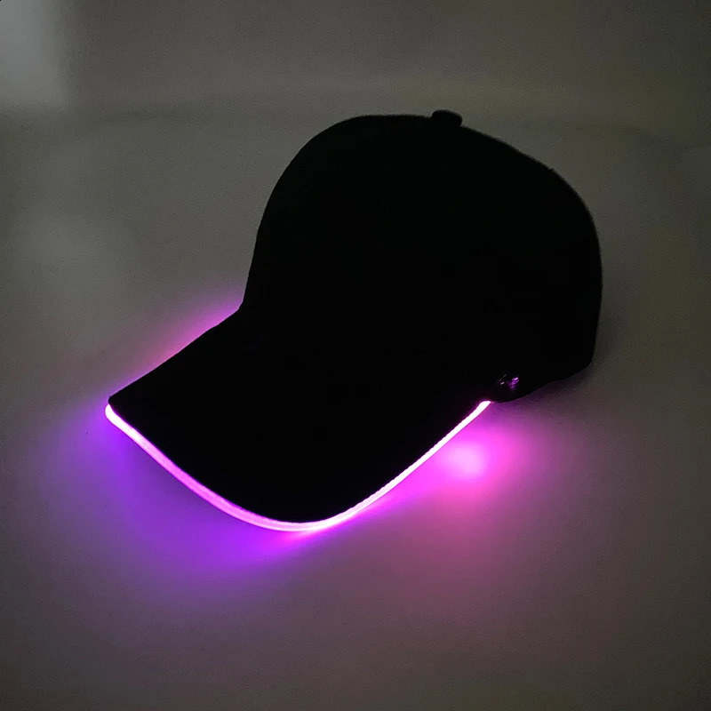 Trendy Light Up Glowing Baseball Hat LED Luminous Hip Hop Rap Cap DJ Dance NightClub Bar Party Props Neon Hiphop Hat Supplies 241226