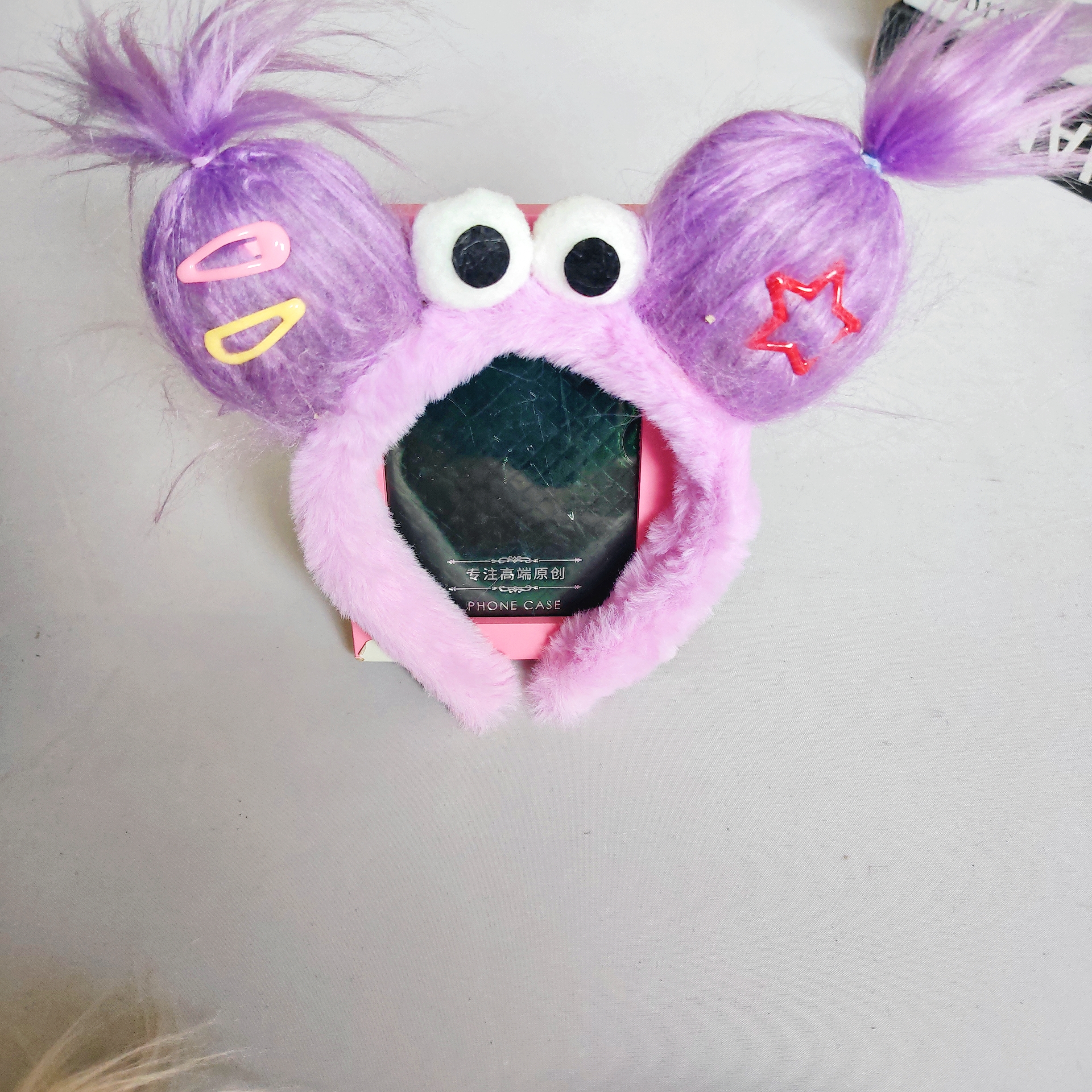 Cartoon plush ugly doll headband cute wash face girl heart tied hair ugly cute internet celebrity children's photo headband