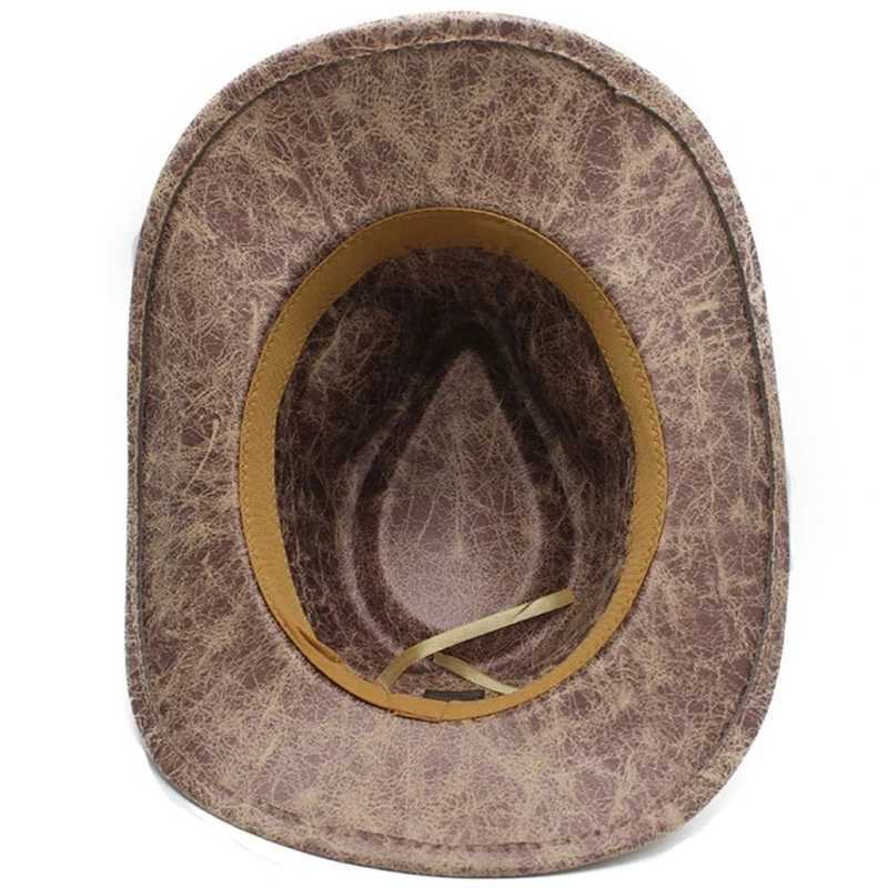 Rolling Brim Cowboy Hat for Women Wear Resistant Cowboy Hat with Hat Band Large Brim Windproof Hat W241225