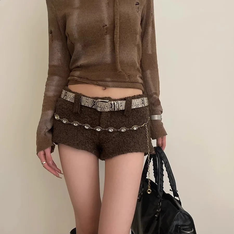 Harajuku Y2k Vintage Belt for Women Slim Leopard Print Pattern American Spicy Style Versatile Belt Accessories 241226