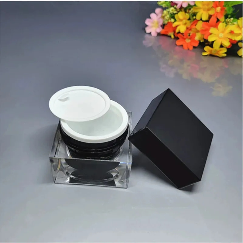 30g 50g 15ml 100ml 120ml Acrylic Jar Square Empty Refillable Bottles Cosmetic Cream Jar Pump Cosmetic Packaging Lotion Bottle 241225
