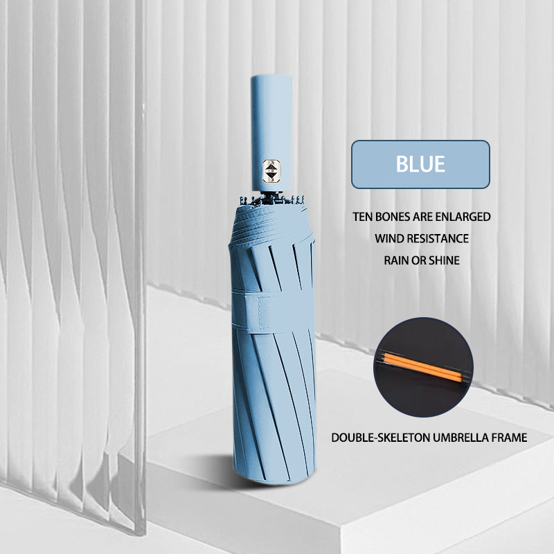 Large Thickened Folding Umbrella with Logo for Advertising - Sun and Rain Use