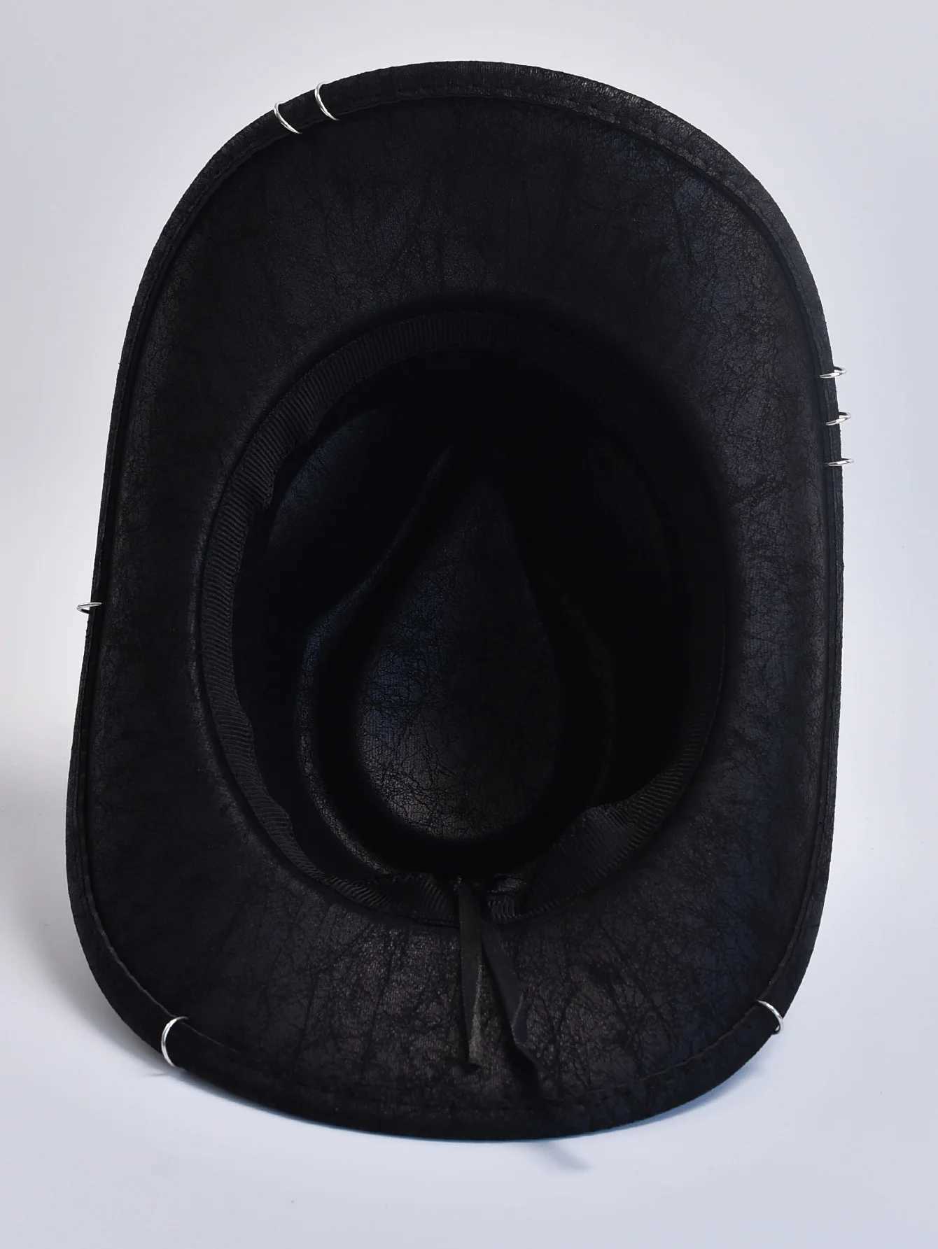 Artificial leather retro western mens cowboy hat gentleman jazz hat Panama cowboy hat Sombrero Hombre W241225