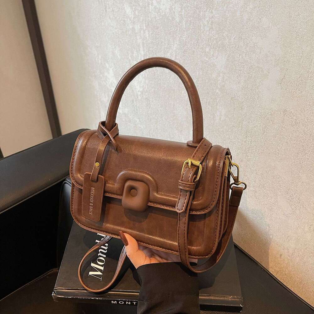 This year's popular hand-held for women 2024 new high-end single shoulder crossbody trendy texture small square bag
