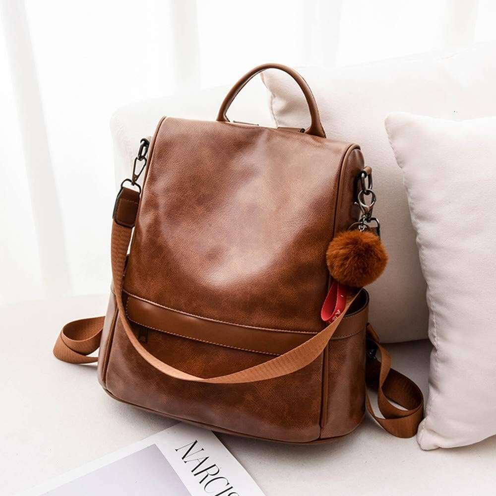 Women Backpack Purse PU Leather Anti-theft Casual Shoulder Bag Fashion Ladies Satchel Bags