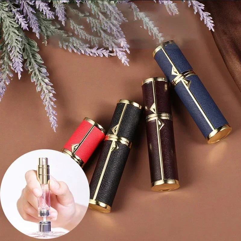 5ml Leather Perfume Bottle Refillable Perfume Atomizer for Travel Spray Bottle with Ultral Fine Fragrance Container Empty 241225