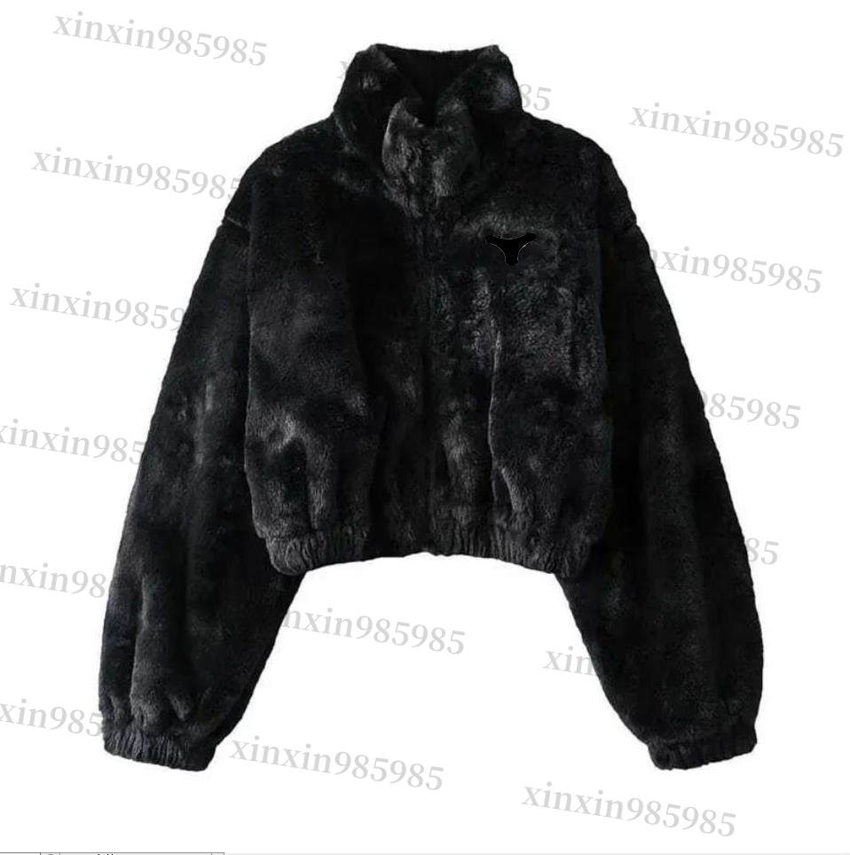Womens Jacket Wool Down Coats Woman Thick Jackets Plush Windbreaker Long Sleeves With Letters Budge Coat S-L