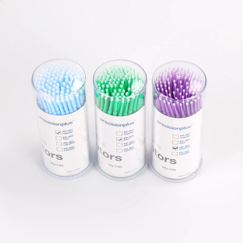 200pcs Plastic Disposable Cotton Swab Eyelash Cleaning Stick Micro Brush Cotton Swab Eyelashes Extension Makeup Tattoo Tools 241226