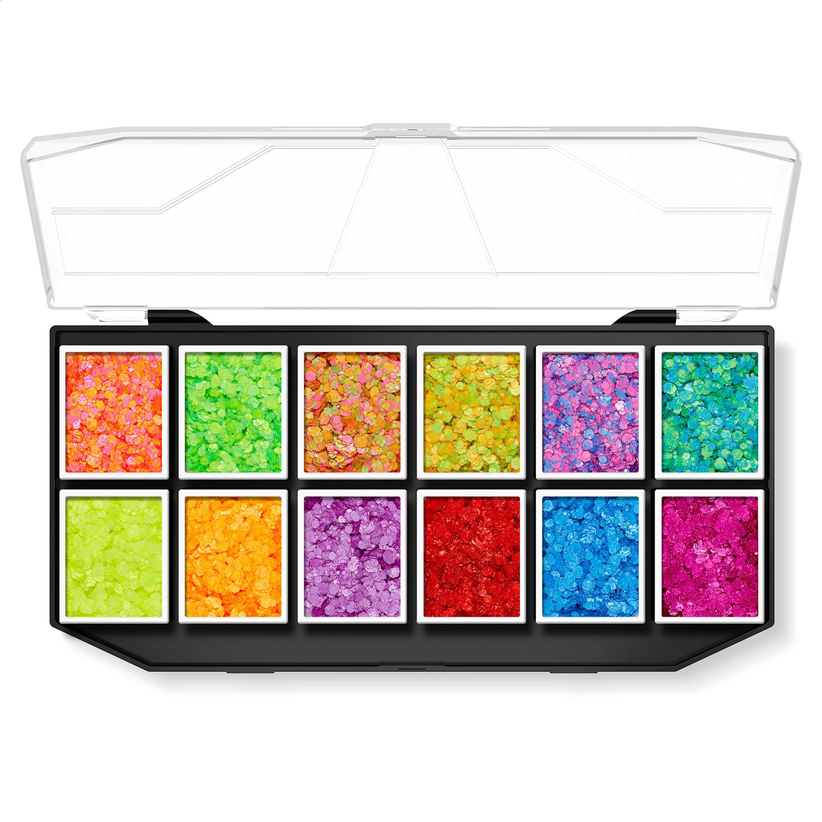 Christmas Sequins Decorative Body Cream Luminous Holographic Multicolor UV Chunky Glitter Gel Paste Palette 241226