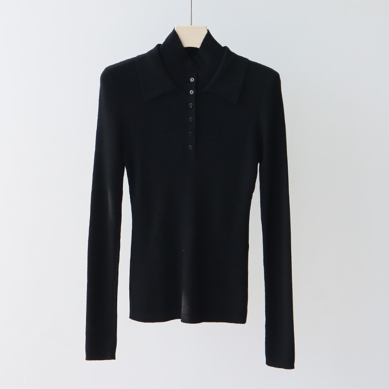 SP305 Women's Wool Blend Pleated Pullover with Soft Half Turtleneck