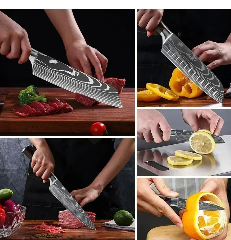Kitchen knife Japanese Miki blade stainless steel blade butcher blade 241225