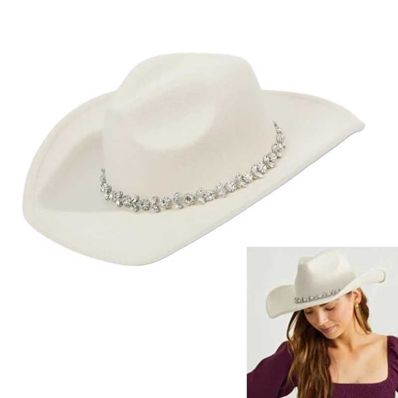 Bridal Shower Elegant Cowboy Hat White Cowboy Hat Single Party W241225