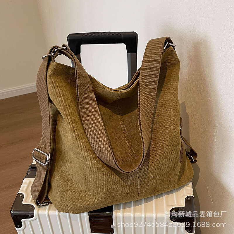 Lightweight And Fashionable For Women, New Summer Large Capacity Tote Bag, Dual-Use Backpack, Canvas Commuting Bag