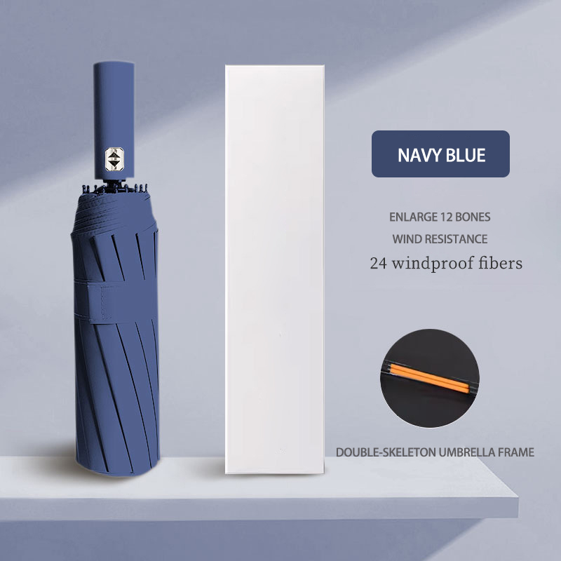 Large Thickened Folding Umbrella with Logo for Advertising - Sun and Rain Use