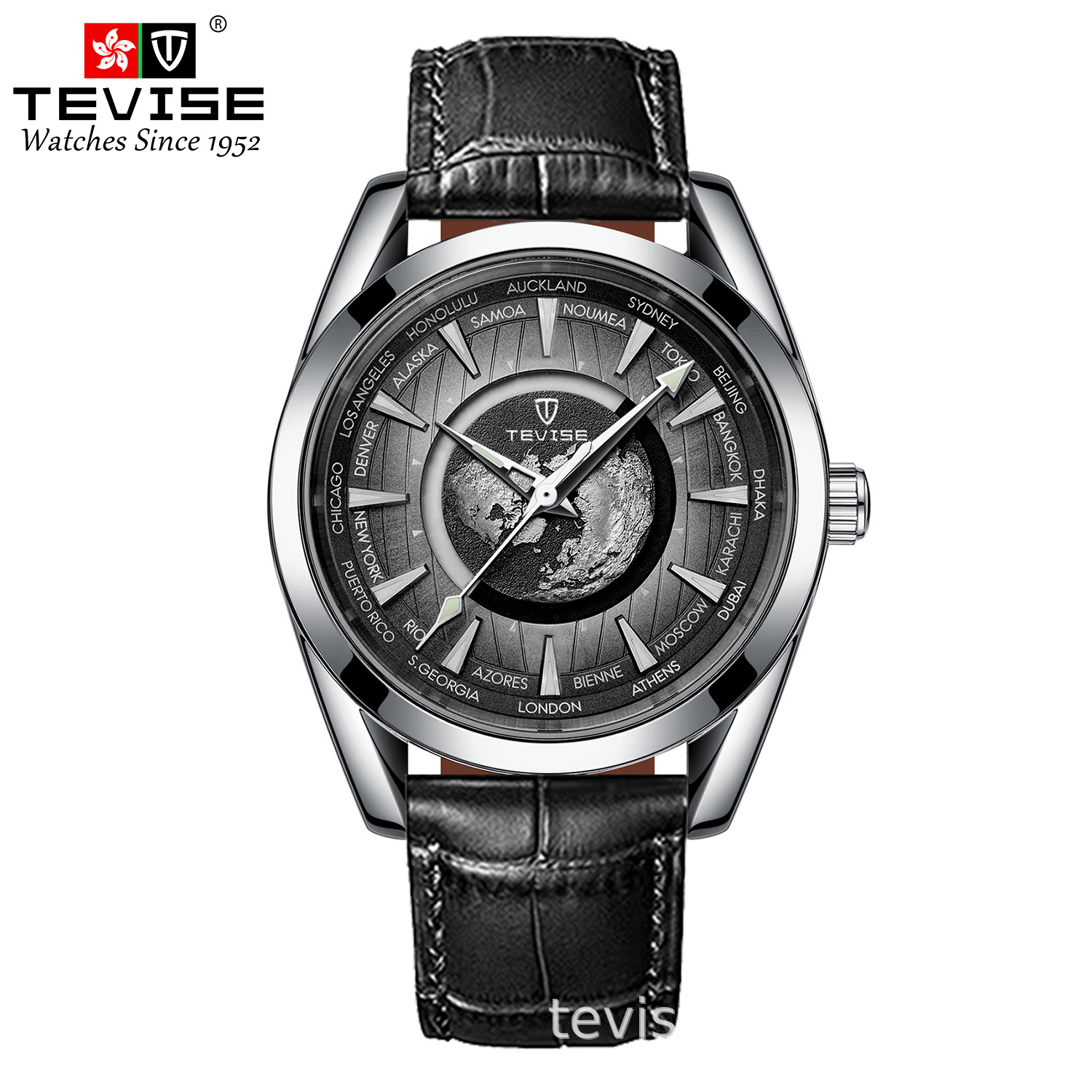 Swiss TEVISE Mens Automatic Mechanical Watch, Waterproof with Steel Strap Men Luxury Watch Mens Wtainless Wrist Watches Waterproof Wristwatch with box