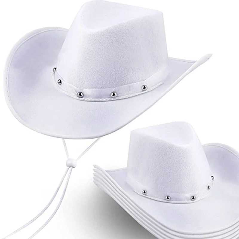 White Cowboy Hat Womens Jazz Hat Western Cowboy Hat Church Hat Model Show Cowboy Hat Felt Hat Adult Mens Hat W241225