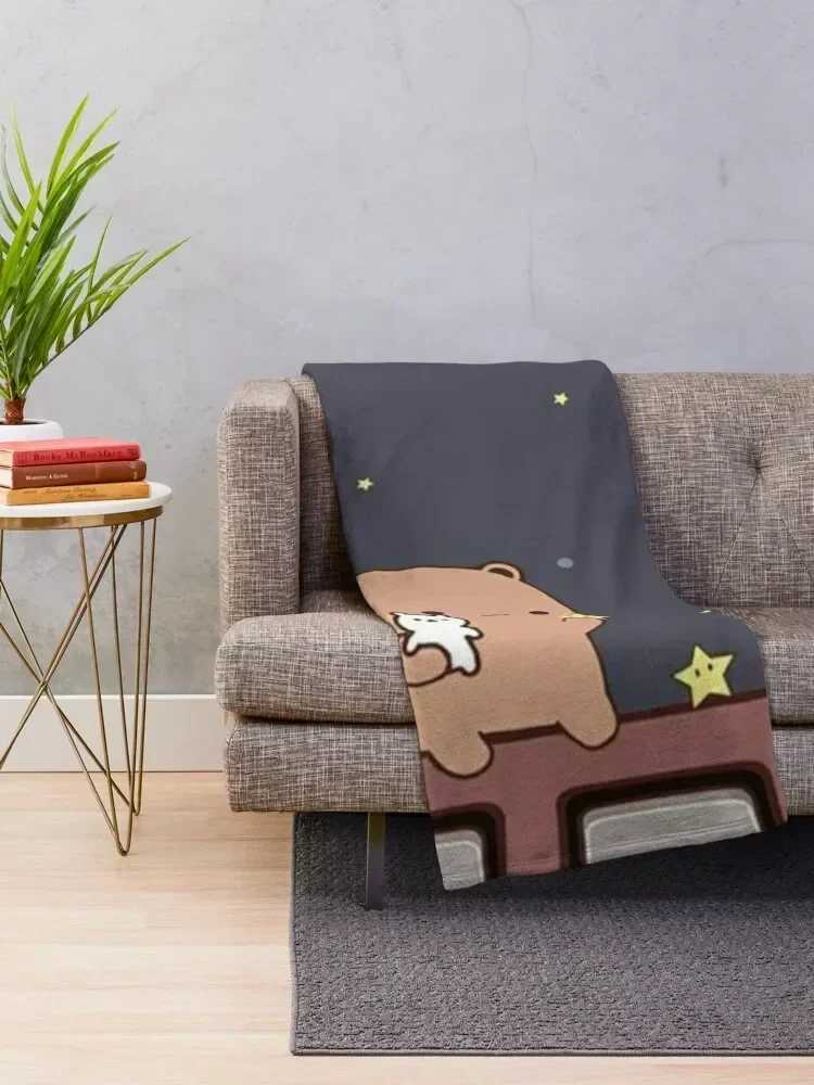 Bubu and Dudu Watching The Moon Together Throw Blanket Camping christmas gifts Fluffy Softs Quilt Blankets C251225