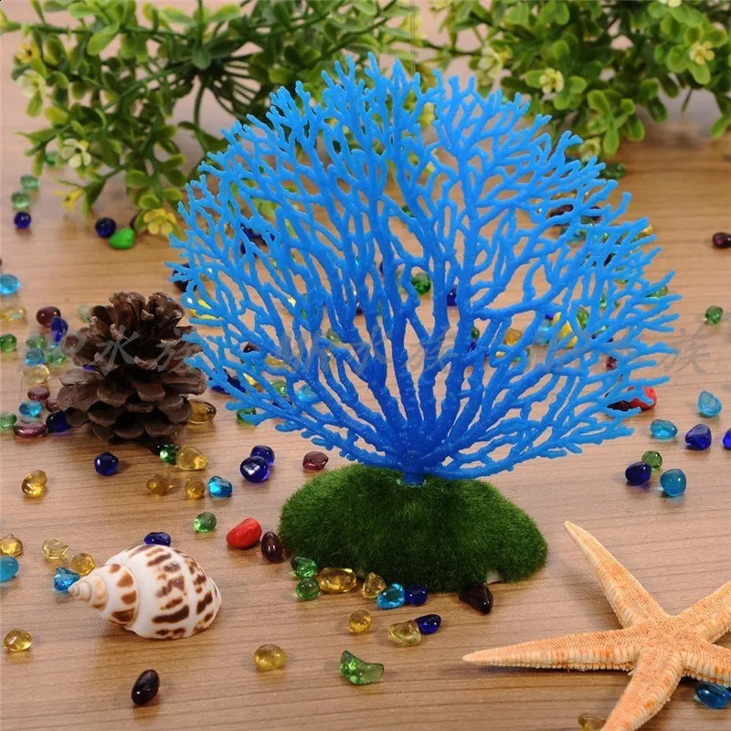 Fish Tank Decoration Underwater Landscape Ornament Artificial Coral Decor Red Anemone Aquatic Water Plants Aquarium Decoration 241225
