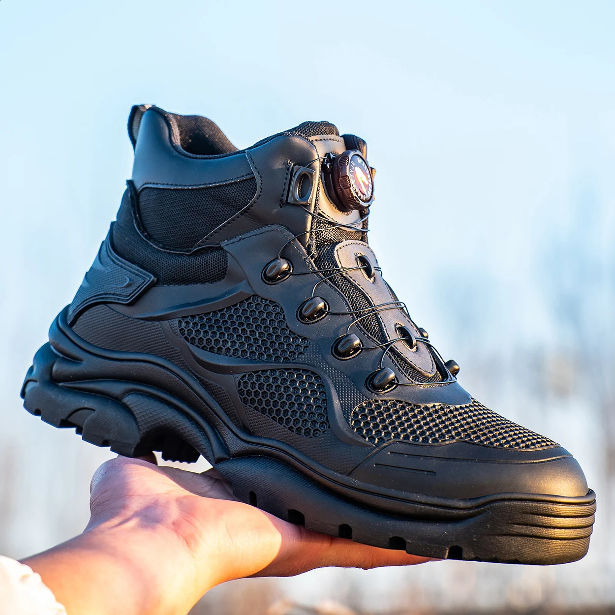 Fashion Breathable Work Hiker Boots Insulation Construction Work Shoes Steel Toe Lightweight Anti Shock Anti-puncture Sneakers 241226