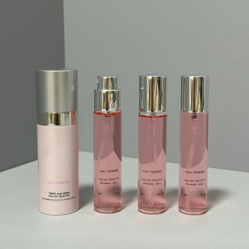 Top selg perfume set tendre twist and travel portable fragrance 3*20ml tube perfumes lady charming eau fraiche spray lasting edt