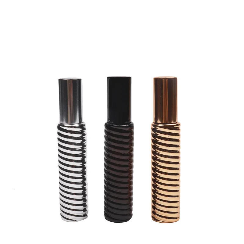 Wholesale 300pcs 10ml Spiral UV carved Glass Bottle Perfume Bottle Empty Spray Bottle Portable Travel Sprayer Cosmetic Container 241225