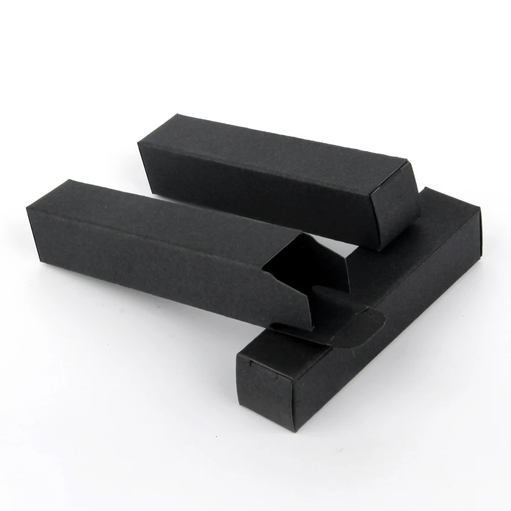 100Pcs/Lot 20x20x95mm Black Box Empty Perfume Bottle Package box Customizable Paper Boxes Packaging Custom pay Extra 241225