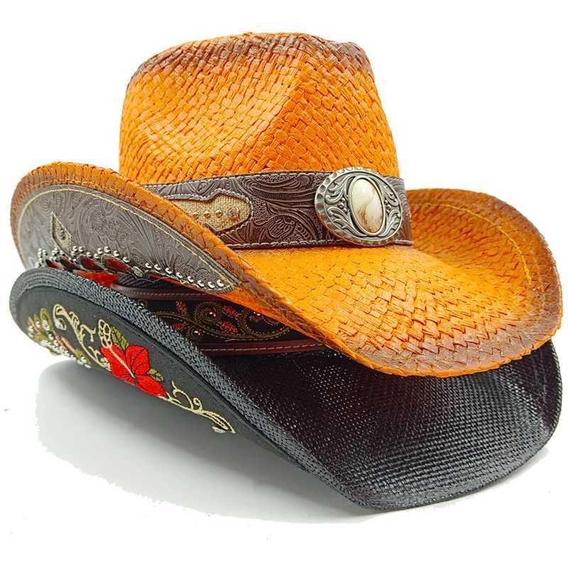 Surprise Cowboy Hat Str Thick Edition Mens and Womens Jazz Cowboy Hat Str Hat Sun Hat Western Straw Hat Vaquero W241225