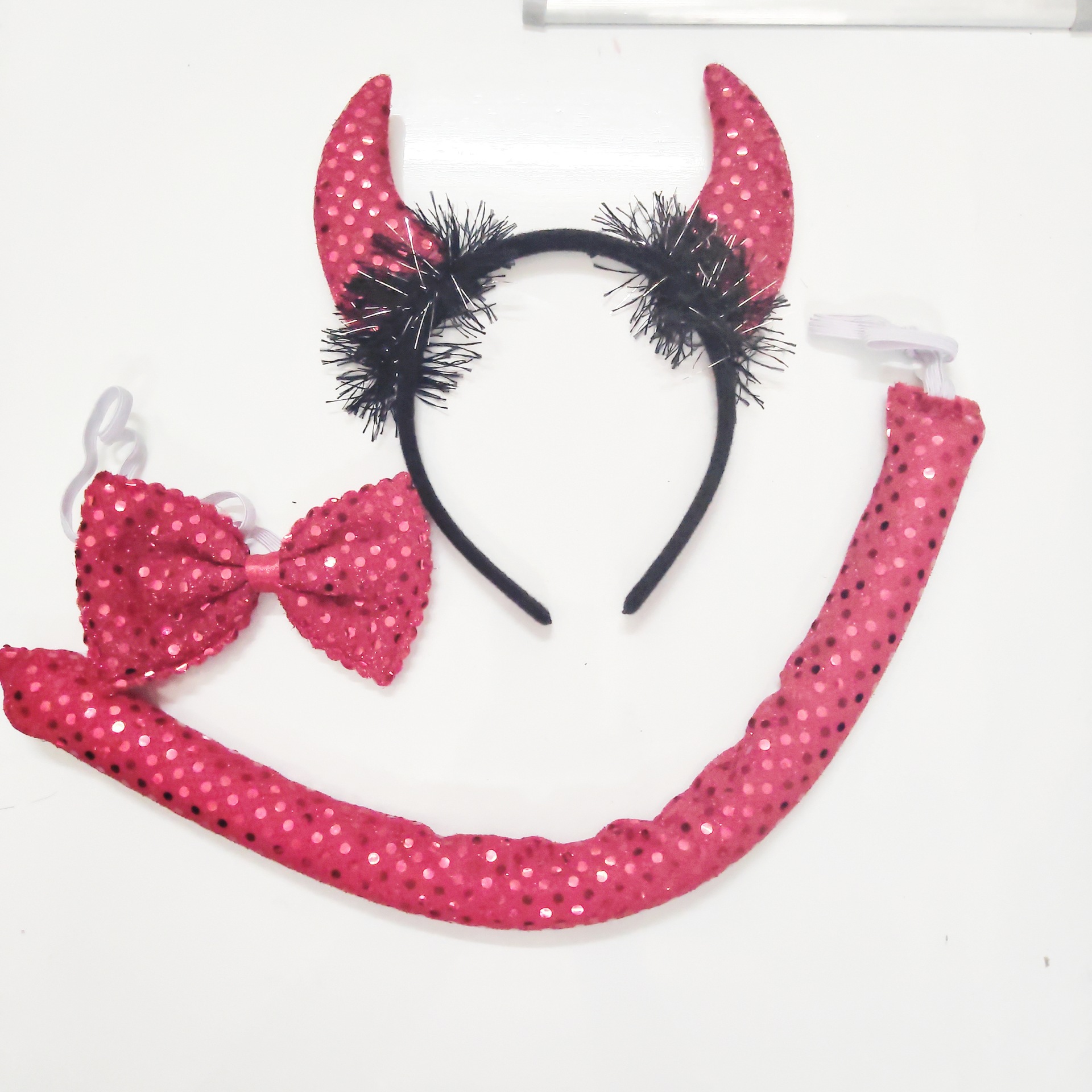 Children's Day prom performance headdress Halloween headband decorations party headband Cat's ears Steamed cat-ear shaped bread three piece 