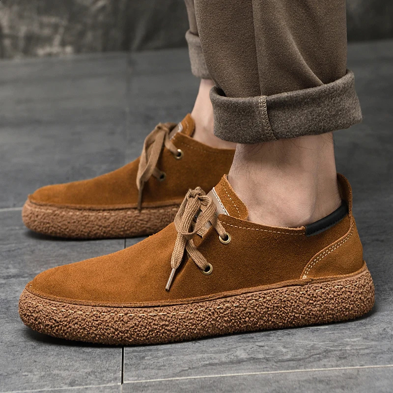 Summer Loose Fitting Leather Shoes Handmade Oxford Shoes Casual Shoes Versatile Men Leather Shoes Classic Man Business Sneakers241226