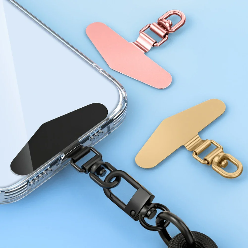 Upgrated 360 Rotatable Stainless Steel Phone Tether Tab Metal Patch Gasket Cellphone Lanyard Safety Connecter Piece