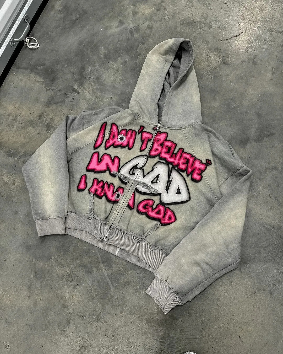 Vintage Street Letter Print Zip Up Hoodie Womens Harajuku Aesthetic Fashion Street Y2k Hip Hop Style Top Mens Kawaii Clothes 241224