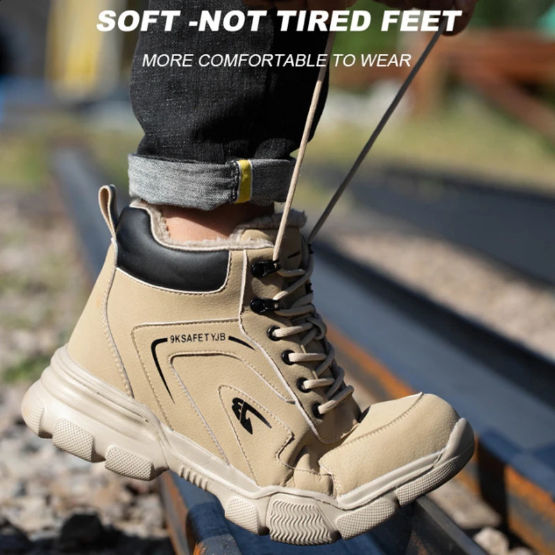 Men Work Boots Indestructible Safety Shoes WoMen Steel Toe Shoes Puncture-Proof Sneakers Male Footwear Shoes Non Slip Work Shoes 241226