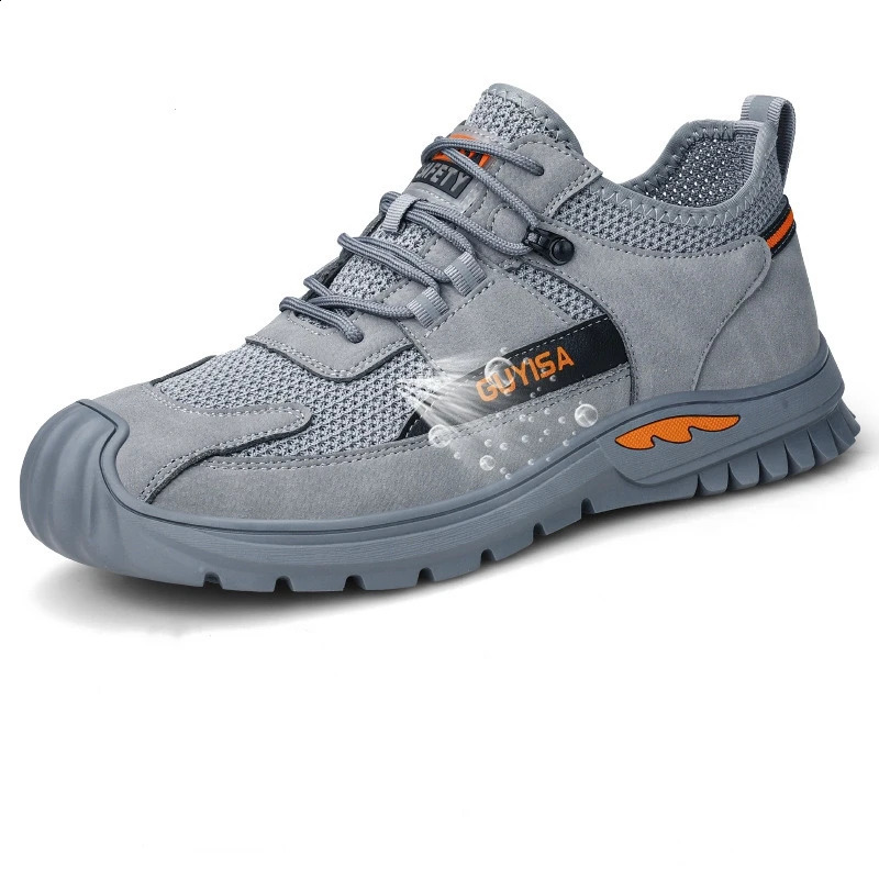 Mens Sneakers Indestructible Protective Shoes Mens Safety Shoes Steel Toe Puncture Resistant Work Shoes Mens Boots 241226