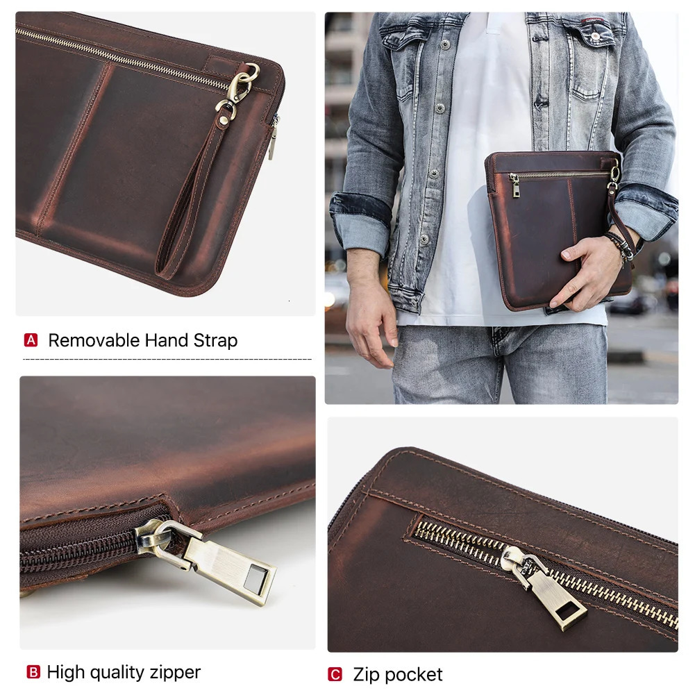 Laptop Briefcase Men For Air Pro 13 14 15 inch Cowhide Handbag Sleeve Tablet Pouch Case Thinkpad Matebook Funda 241225