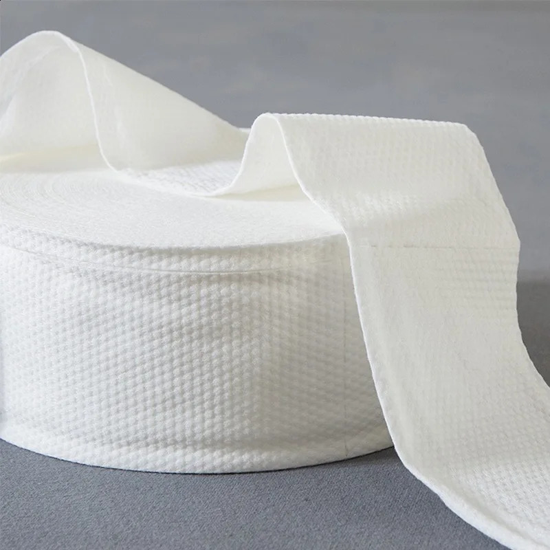 Roll Type Thickened Disposable Face Towel Pure Plant Fiber Soft Fabric Towel Travel Cleansing Dry Wet Makeup r Reusable 241226