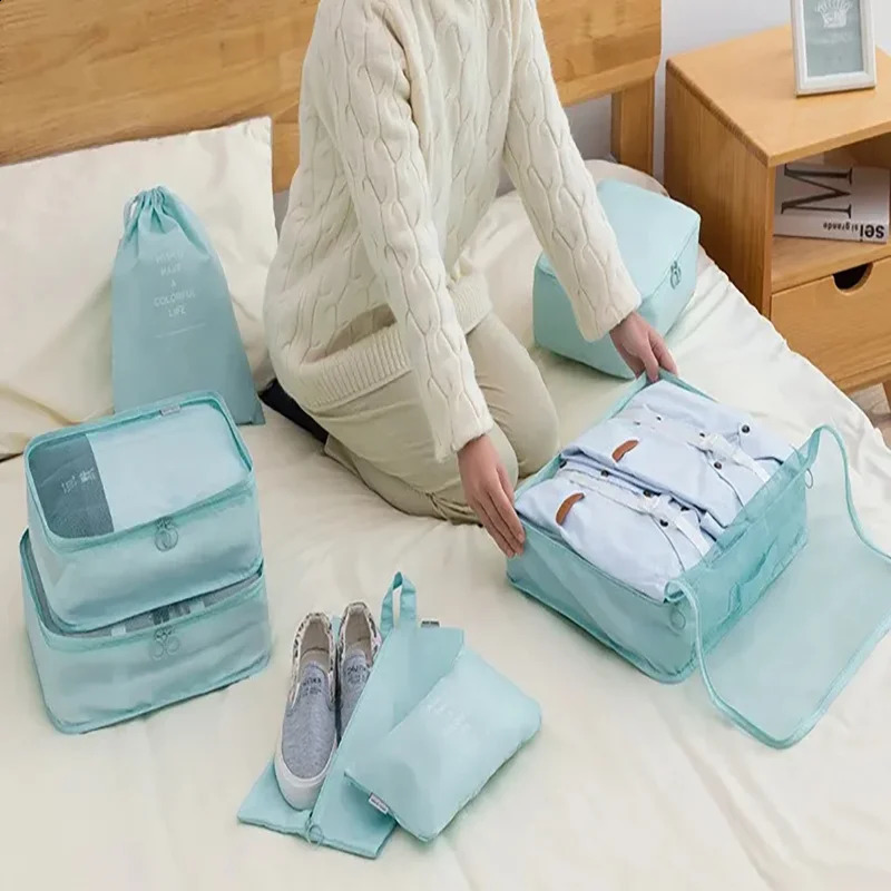 Portable Large Capacity Folding Travel Organizer Storage Bag Waterproof Makeup Wash Bag Underwear Clothes Storage Home Organizer 241226