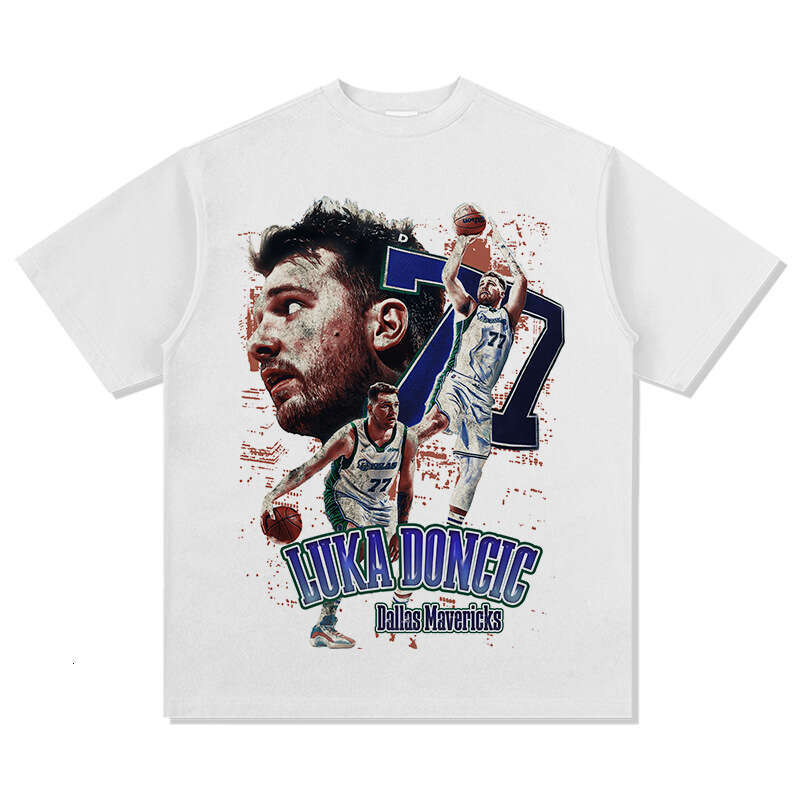 Dongqiqi Lukas T-shirt Design Star Vintage Printed Short Sleeve High Street Trendy Sign
