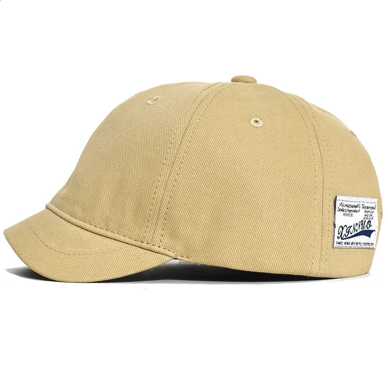 Short Brim Cotton Baseball Cap Men Women Casual Vintage Dad Hat Adjustable Trucker Style Low Profile Caps Nylon Fastener Tape 241226
