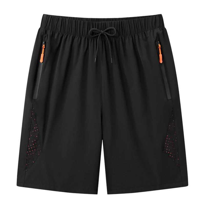 For 2024 Summer High Quality Breathe Shorts Men Casual Elastic Waist Men Quick Dry Fitness Jogging Beach Black Fahion ShortsXJ241226
