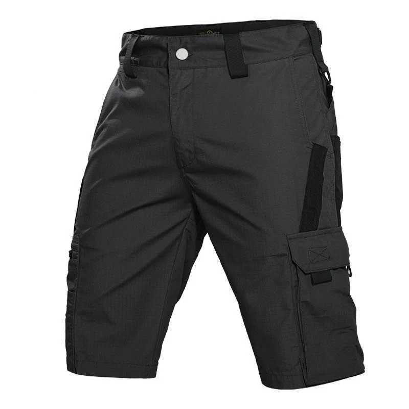 Mens cargo shorts summer tactical crop soldiers outdoor waterproof multi pocket Bermuda pants camouflage tear resistant hiking W241226