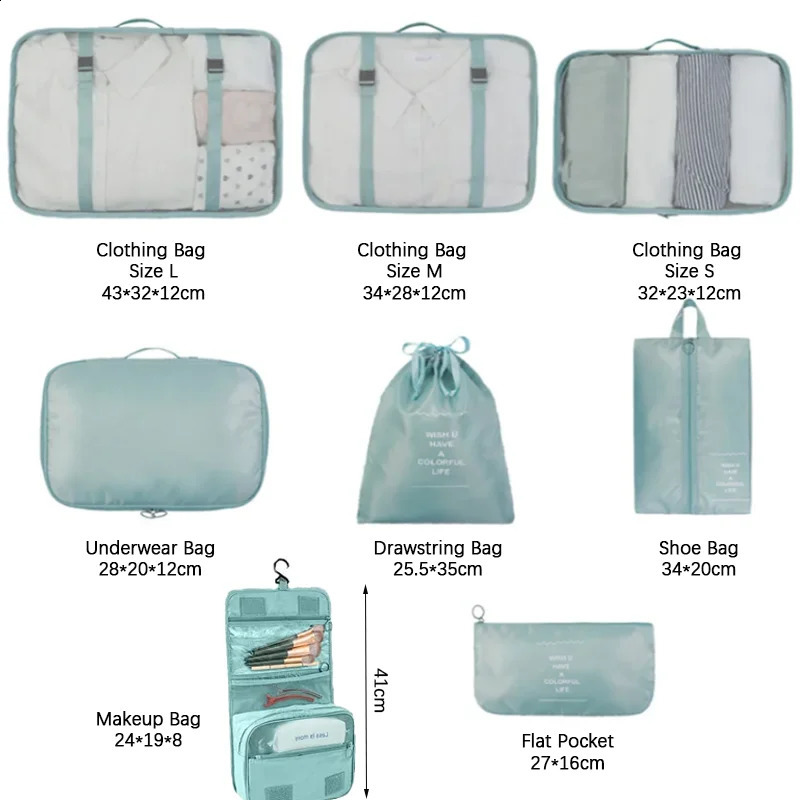 Portable Large Capacity Folding Travel Organizer Storage Bag Waterproof Makeup Wash Bag Underwear Clothes Storage Home Organizer 241226
