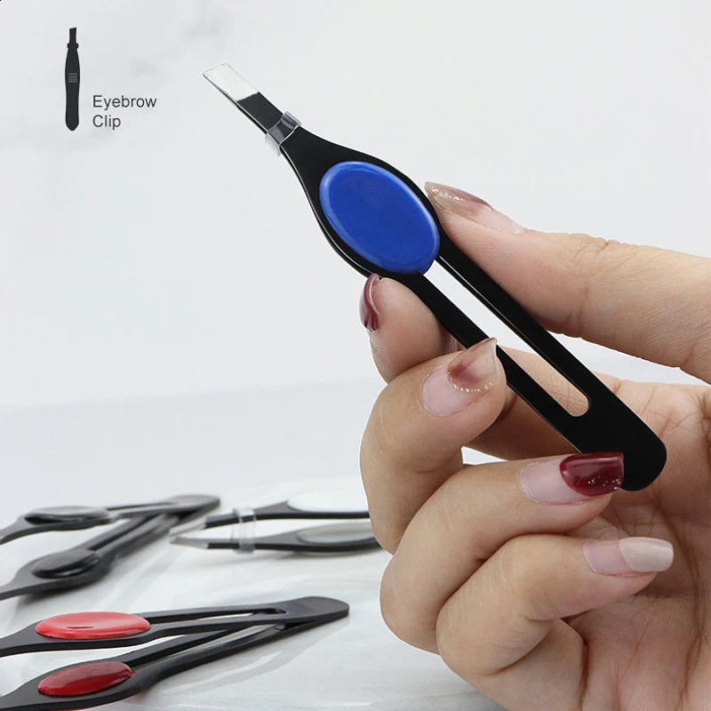 1~20PCS Professional Stainless Steel Eyebrow Tweezer Hair Beauty Fine Hairs Puller Slanted Eye Brow Clips Removal Makeup Tool 241223