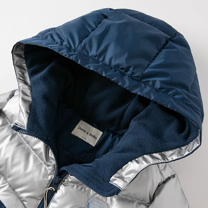 DK4224360 Dave Bella Winter Baby Boys 5Y13Y Fashion Hooded Down Coat Children 90% White Duck Padded Kids Jacket 241225